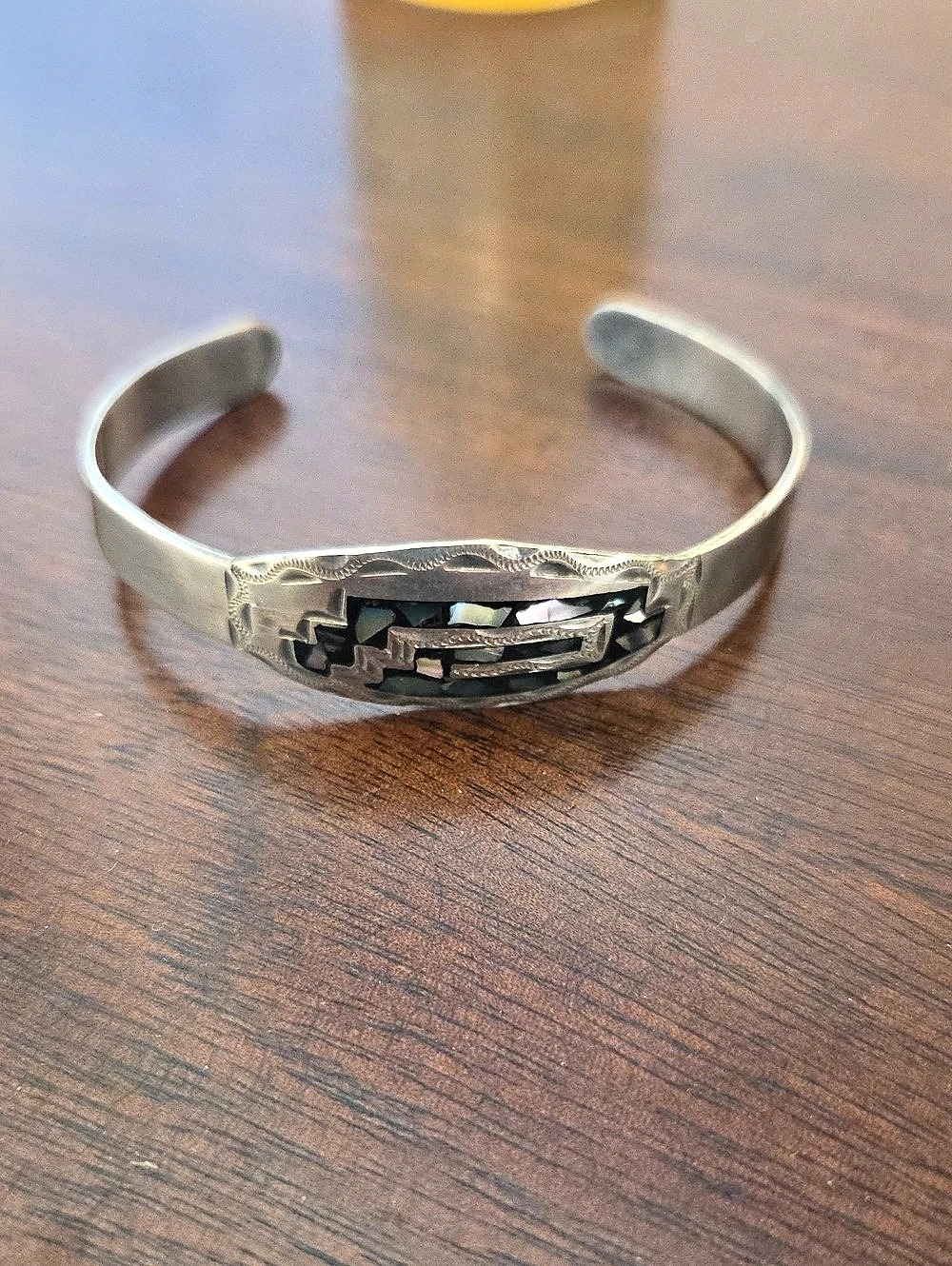 Chimney Rock 925 Silver Inlay Cuff Bracelet